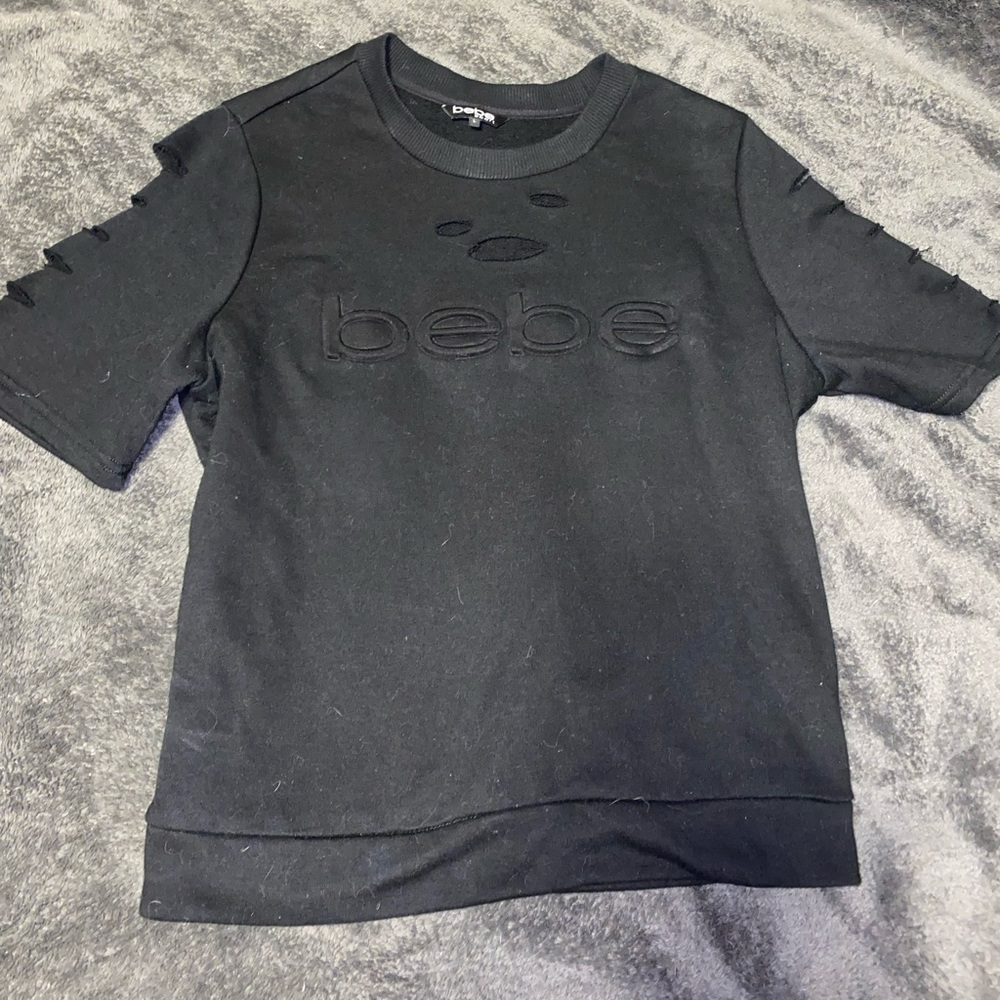 Bebe Women’s Distressed Crewneck